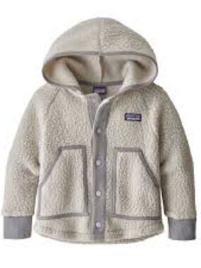 Patagonia Baby Retro Pile Jacket Cream Gray Trim 5t
